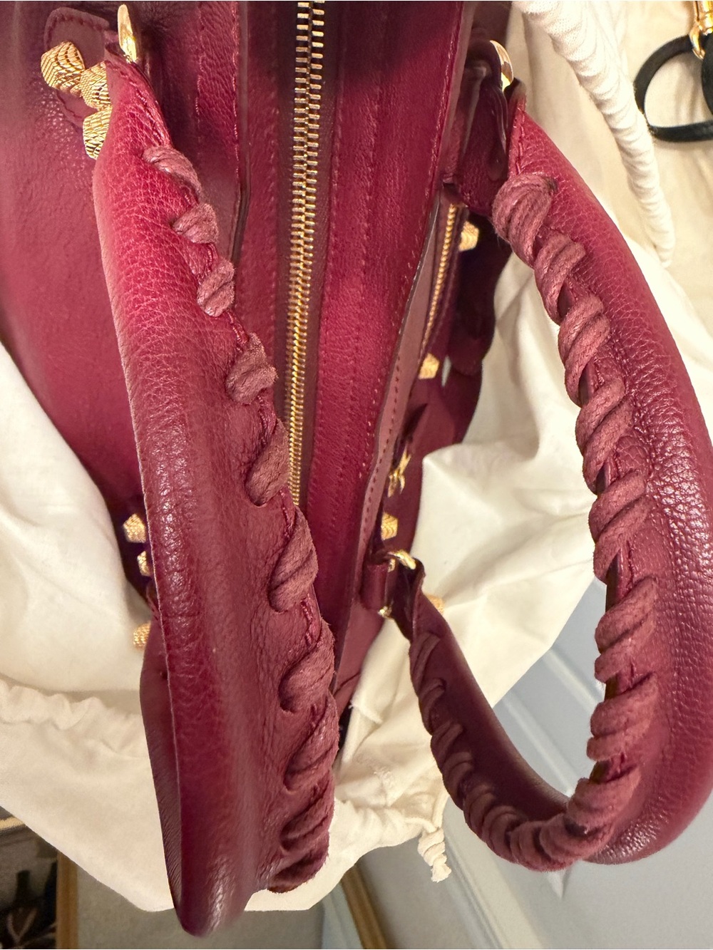 Balenciaga Chevre Hamilton Giant 12 Gold Hardware City Bordeaux - Picture 11 of 11